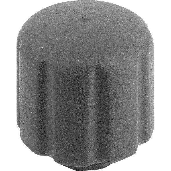 Kipp Clamping Grip Ergonomic D=M08 D1=50 H=55, Form:K Plastic, Black Ral7021, Comp:Steel K0779.5008 - main